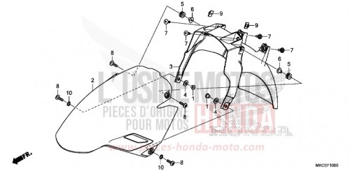 FRONT FENDER GL1800DAK de 2019